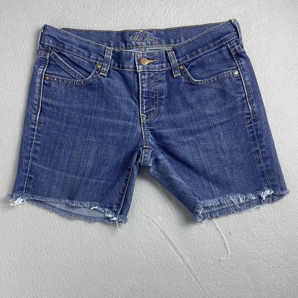 Old Navy Pants - The Diva Denim Jean‎ Shorts Size 6 Reg Frayed Hem Blue Casual Everyday